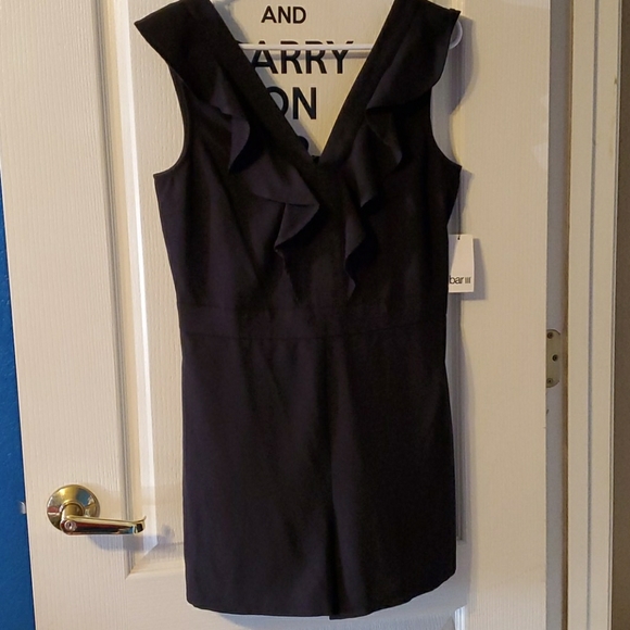 Bar III Black Ruffled Romper - Picture 1 of 3